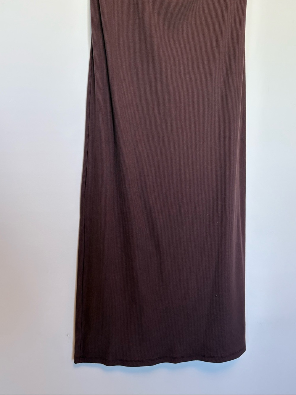 NWT A New Day Brown Ribbed Knit Column Maxi Dress / Tube Dress Size XL - Picture 3 of 10
